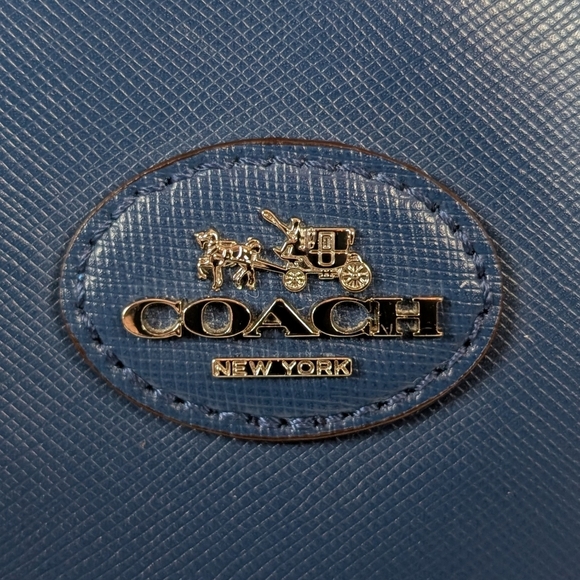 Coach Blue Large City Tote Bag With 2 Hang Tags - Picture 2 of 15